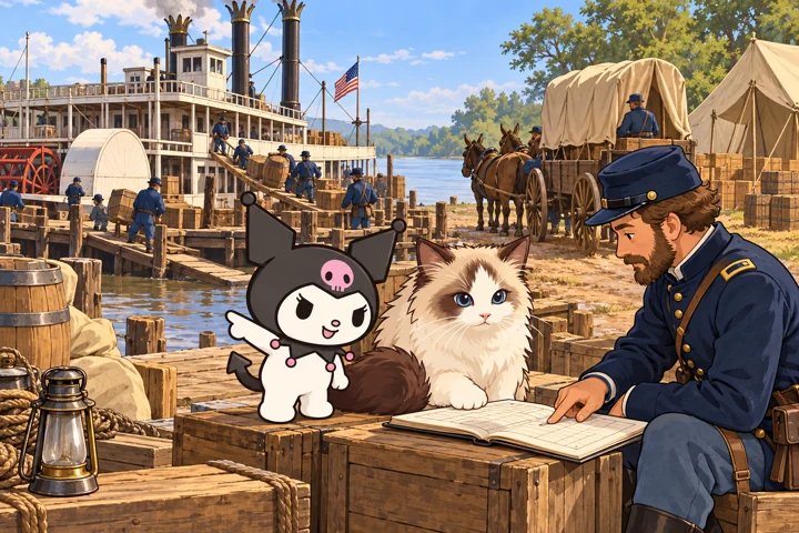 Kuromi és Jani: Folyami utánpótlás, 1862. Generált tanulási illusztráció.