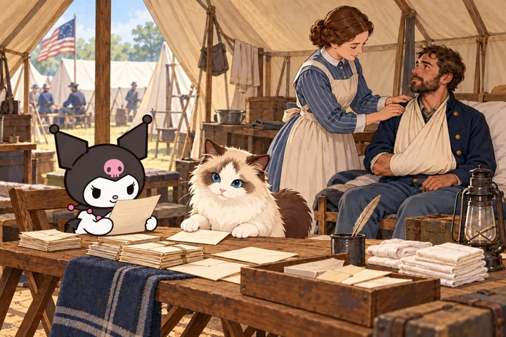 Kuromi és Jani: Kórházi és családi levelek, 1864. Generált tanulási illusztráció.